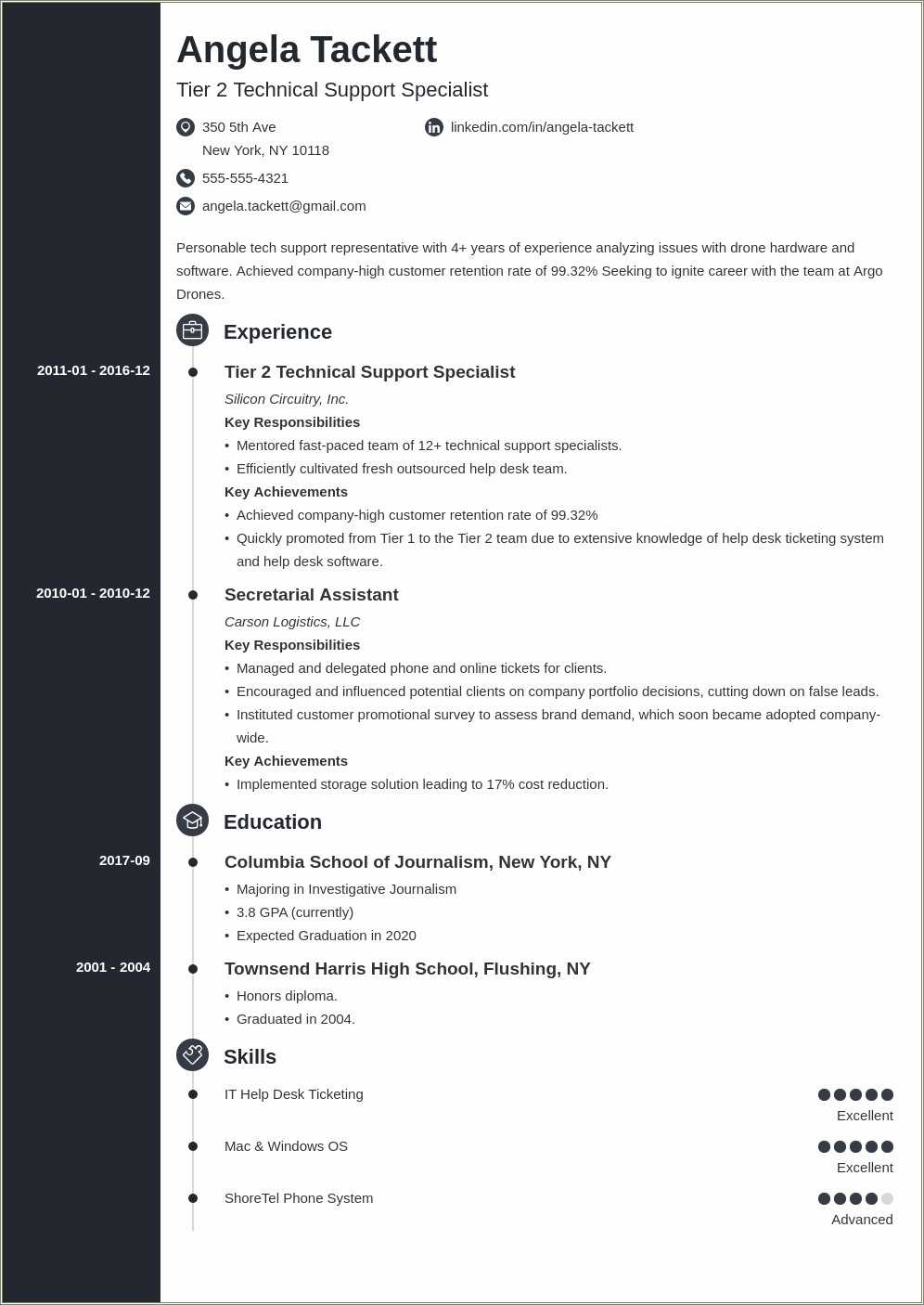 Help Desk Resume Sample Template - Resume Example Gallery