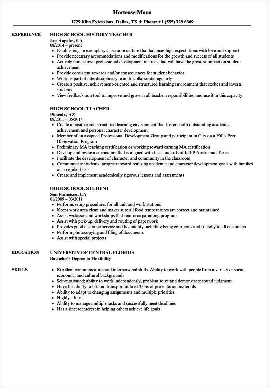 high-school-achievements-resume-sample-resume-example-gallery