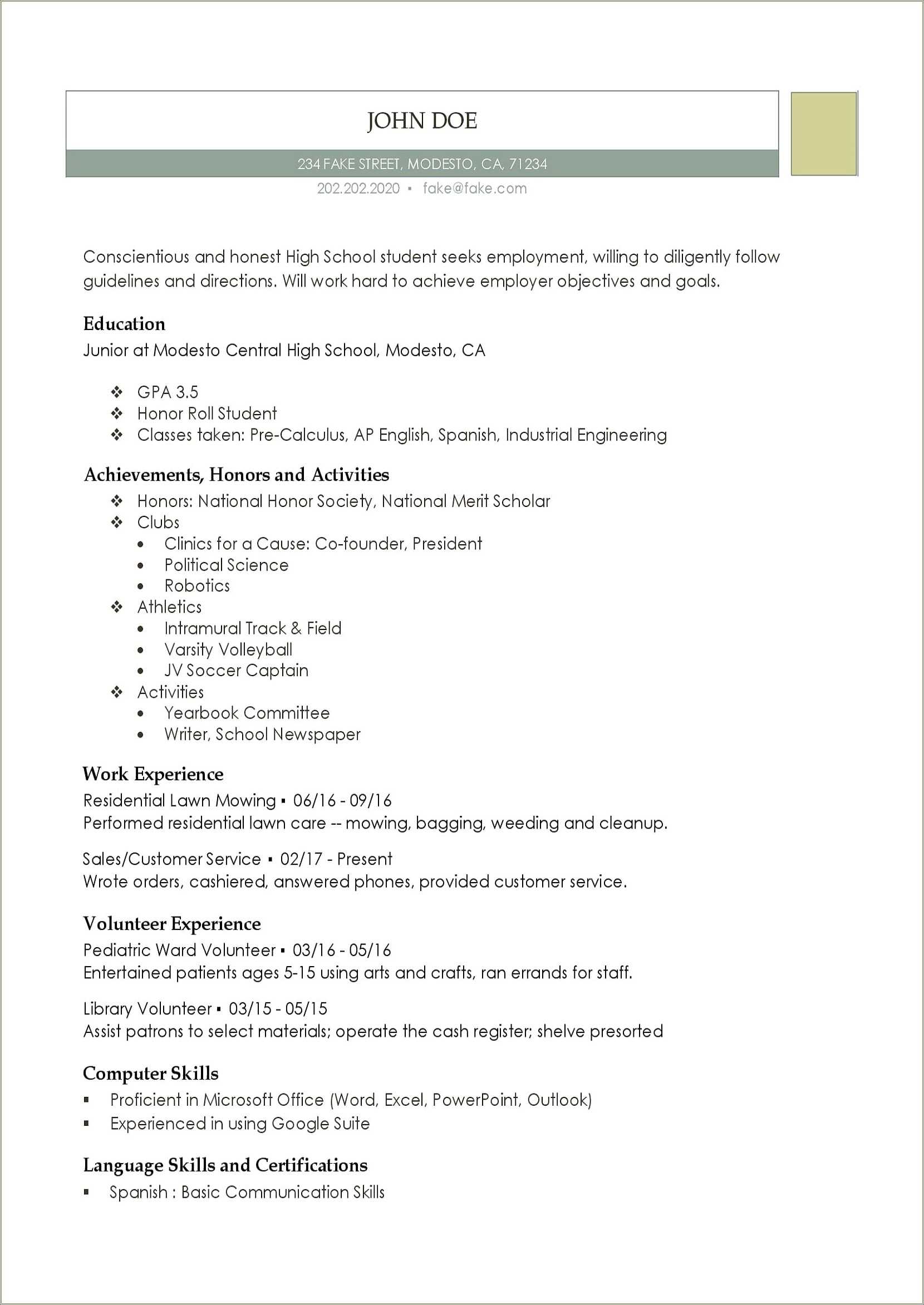 high-school-activities-for-job-resume-resume-gallery