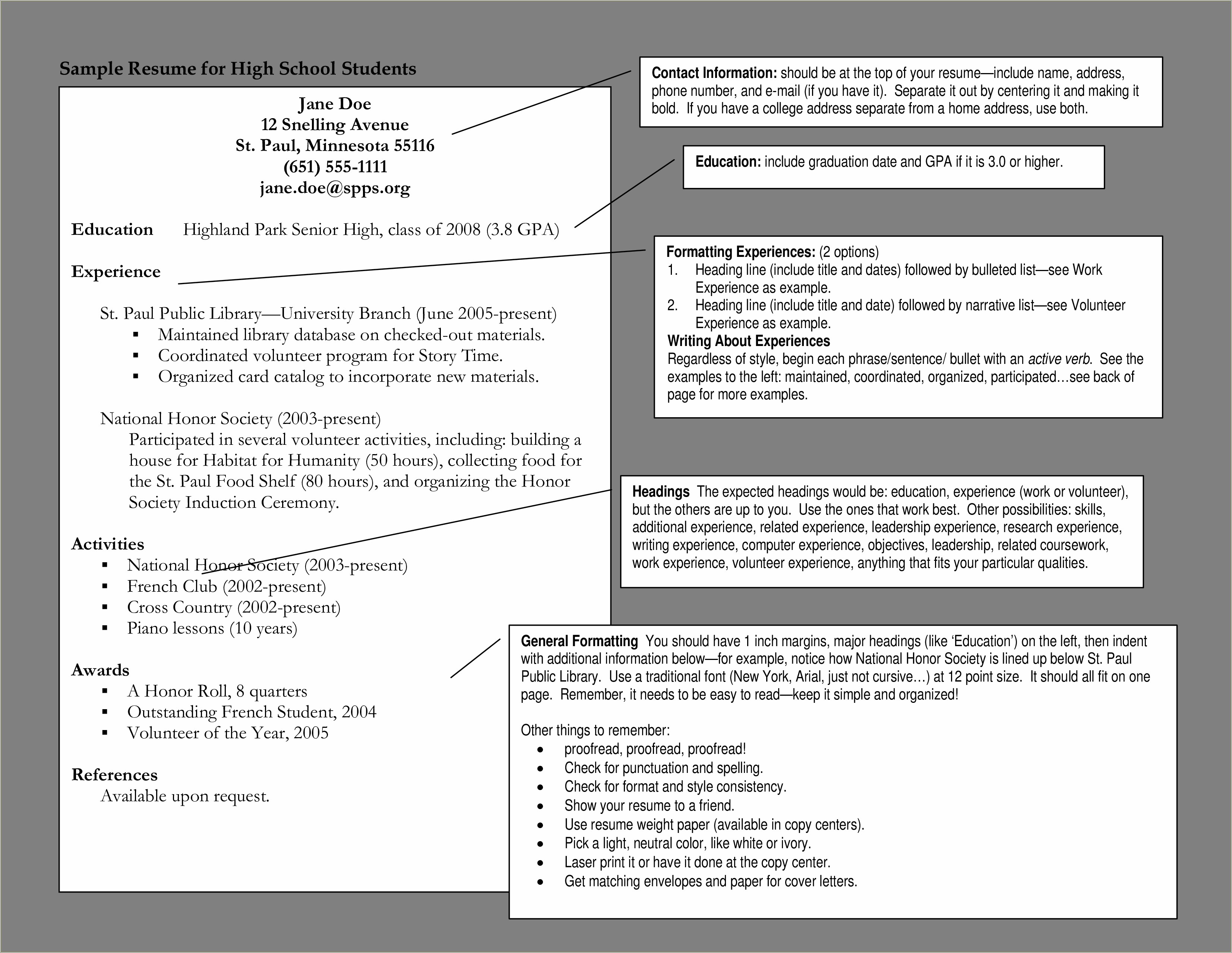 high-school-on-college-junior-resume-resume-example-gallery