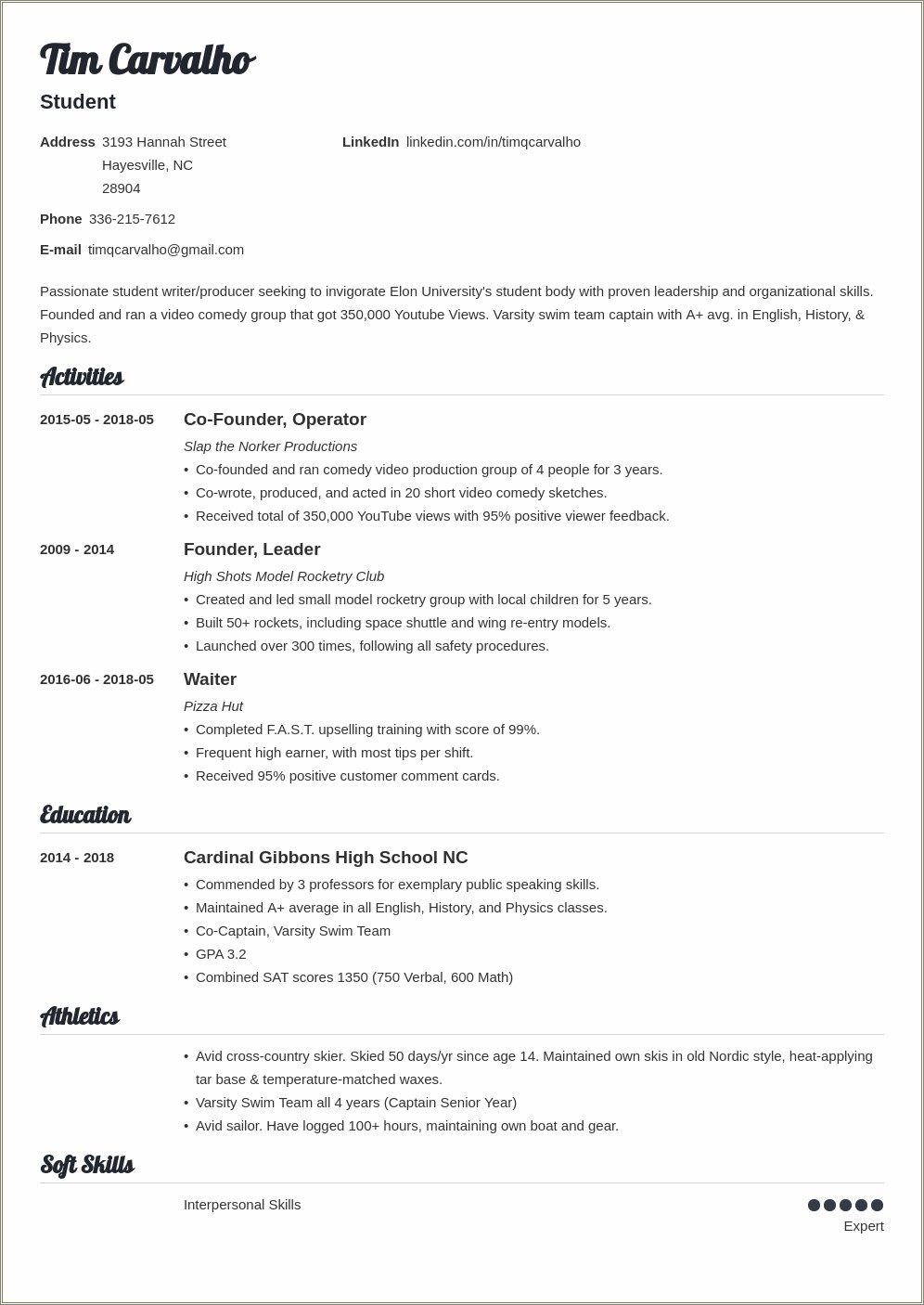 Resume From Ivy League Template Free Pdf - Resume Example Gallery