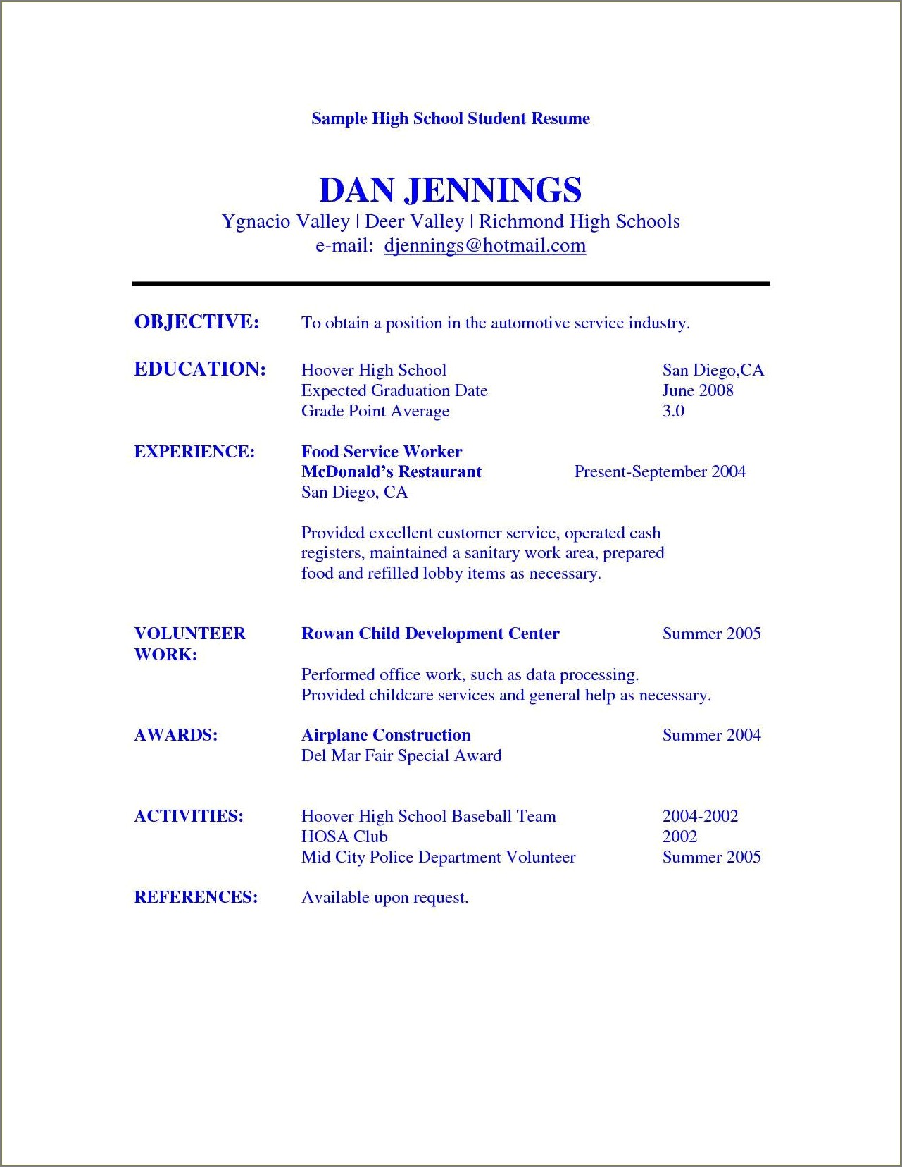 high-school-resume-personal-statement-examples-resume-example-gallery