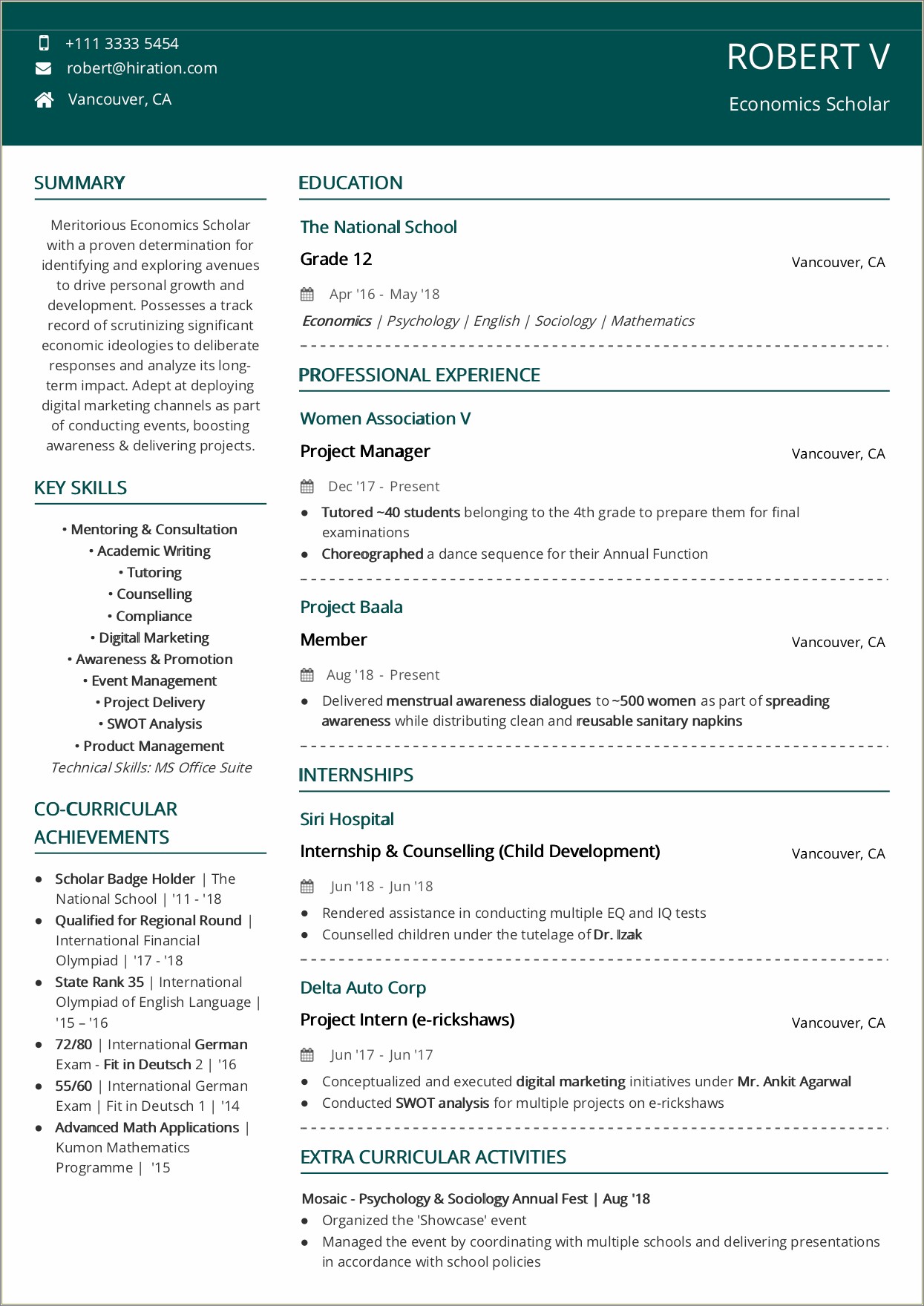 high-school-student-resume-summary-statement-resume-example-gallery