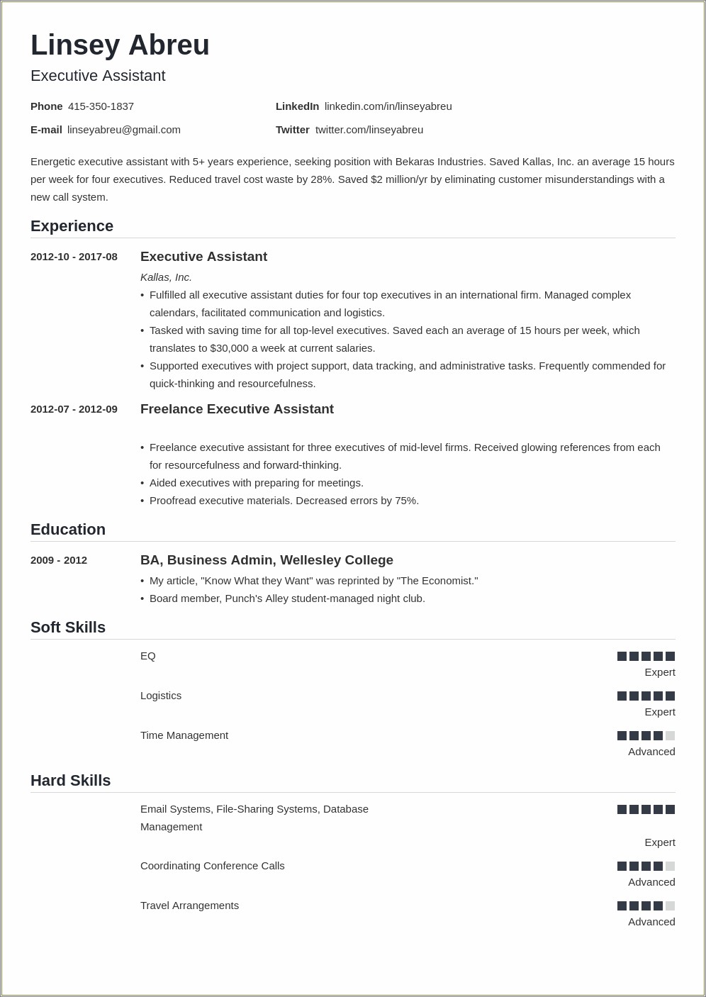 highlights-and-skills-on-executive-assistant-resume-resume-example