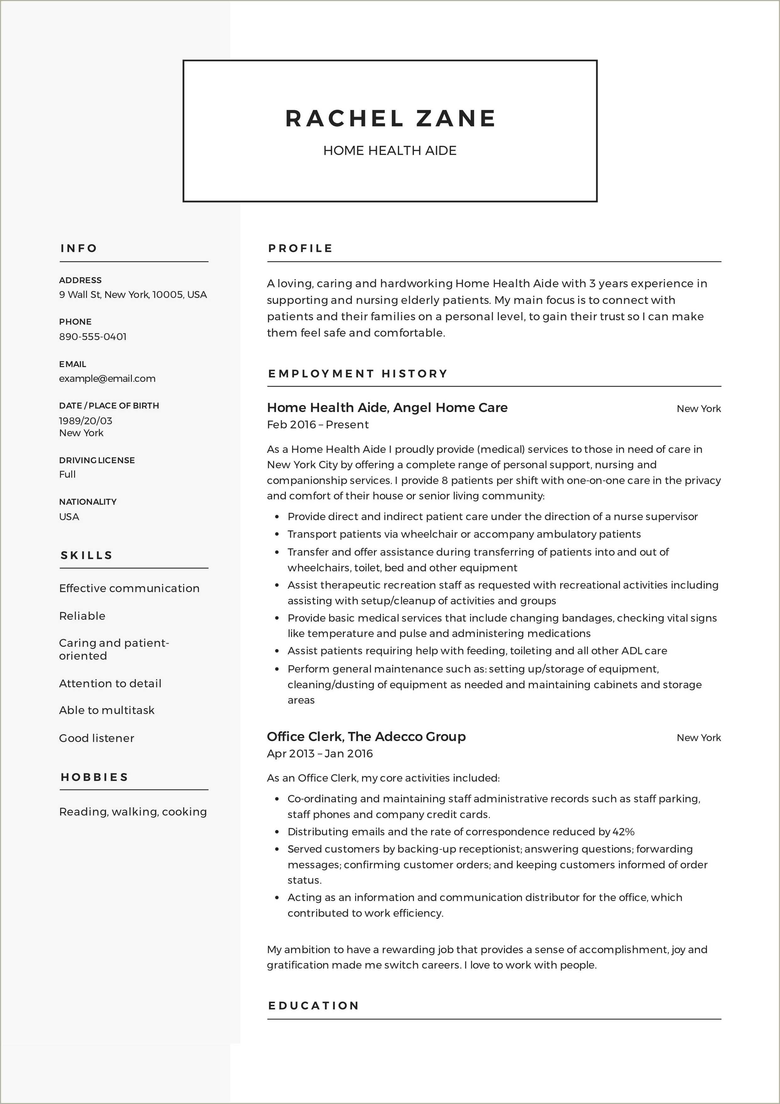 home-care-aide-resume-sample-resume-example-gallery