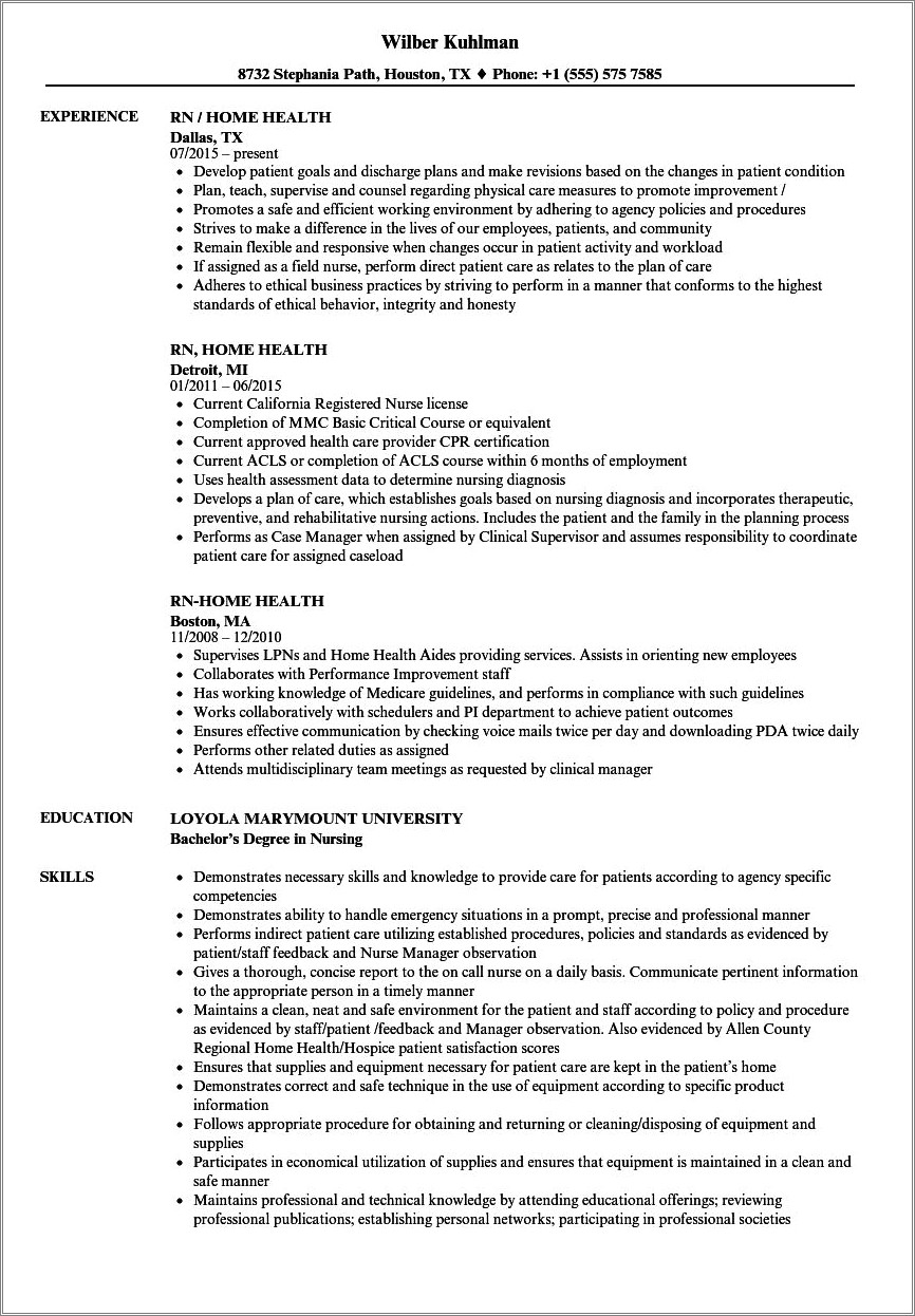 home-health-care-resume-work-experience-resume-example-gallery