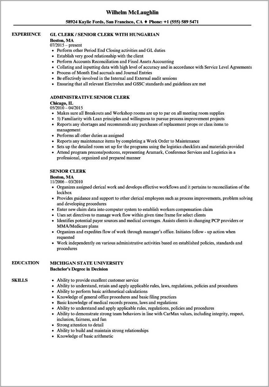 hospital-unit-clerk-resume-sample-resume-example-gallery