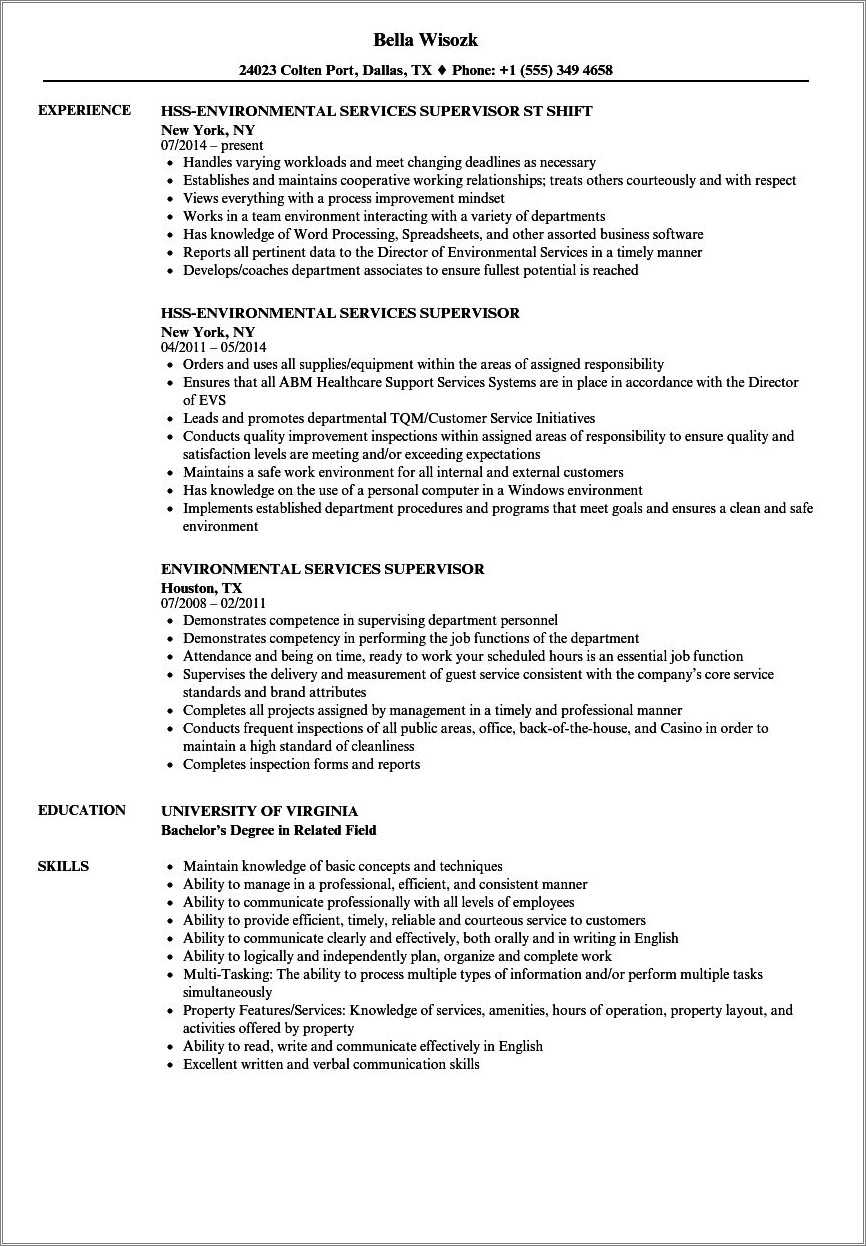 hospital-housekeeping-supervisor-resume-sample-resume-example-gallery