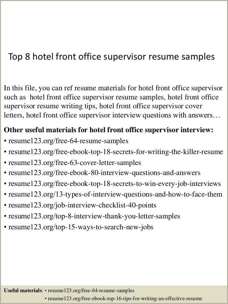 hotel-front-office-resume-samples-resume-example-gallery