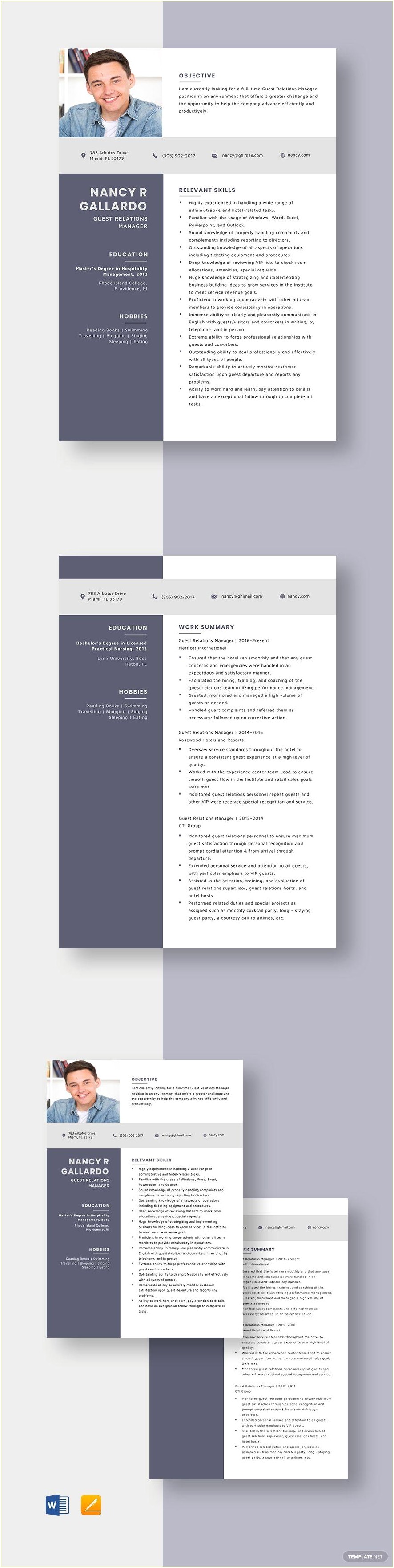 Hotel Guest Relations Manager Resume Sample - Resume Example Gallery