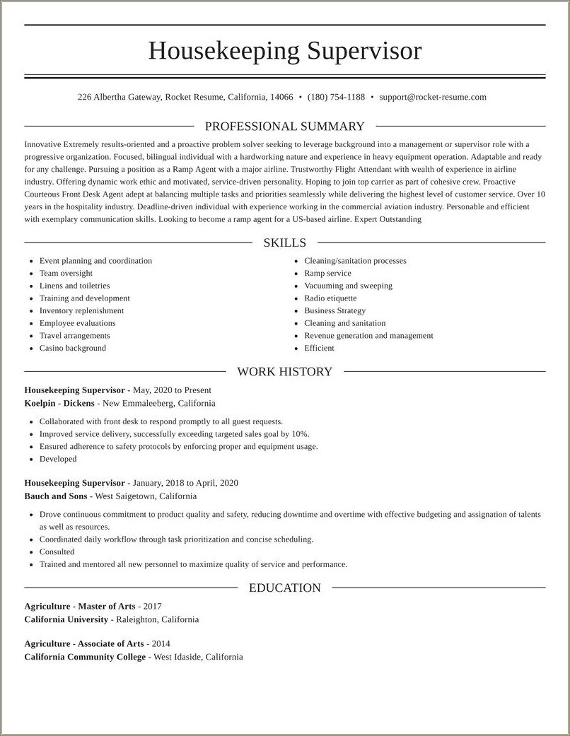 Sample Hotel Housekeeping Resume Example Resume Example Gallery