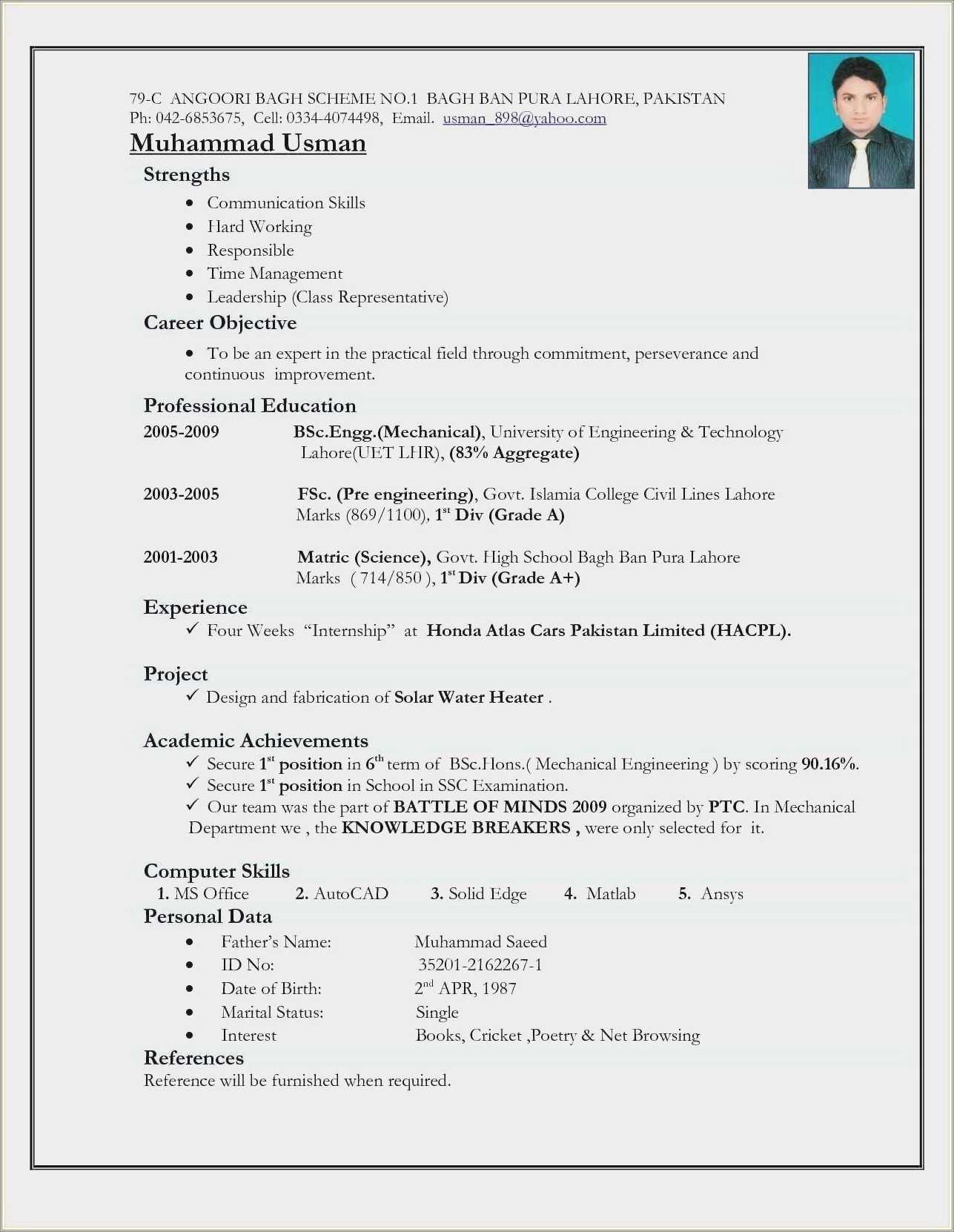 Sample Resume For Pharmacovigilance Fresher  Resume Example Gallery
