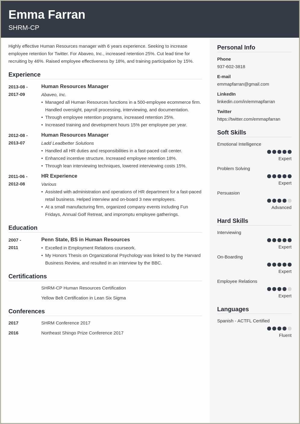 Human Resources Summary Resume With No Experience Resume Example Gallery