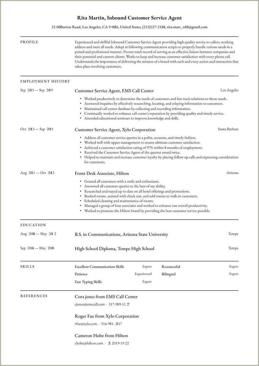 inbound-call-center-resume-sample-resume-example-gallery