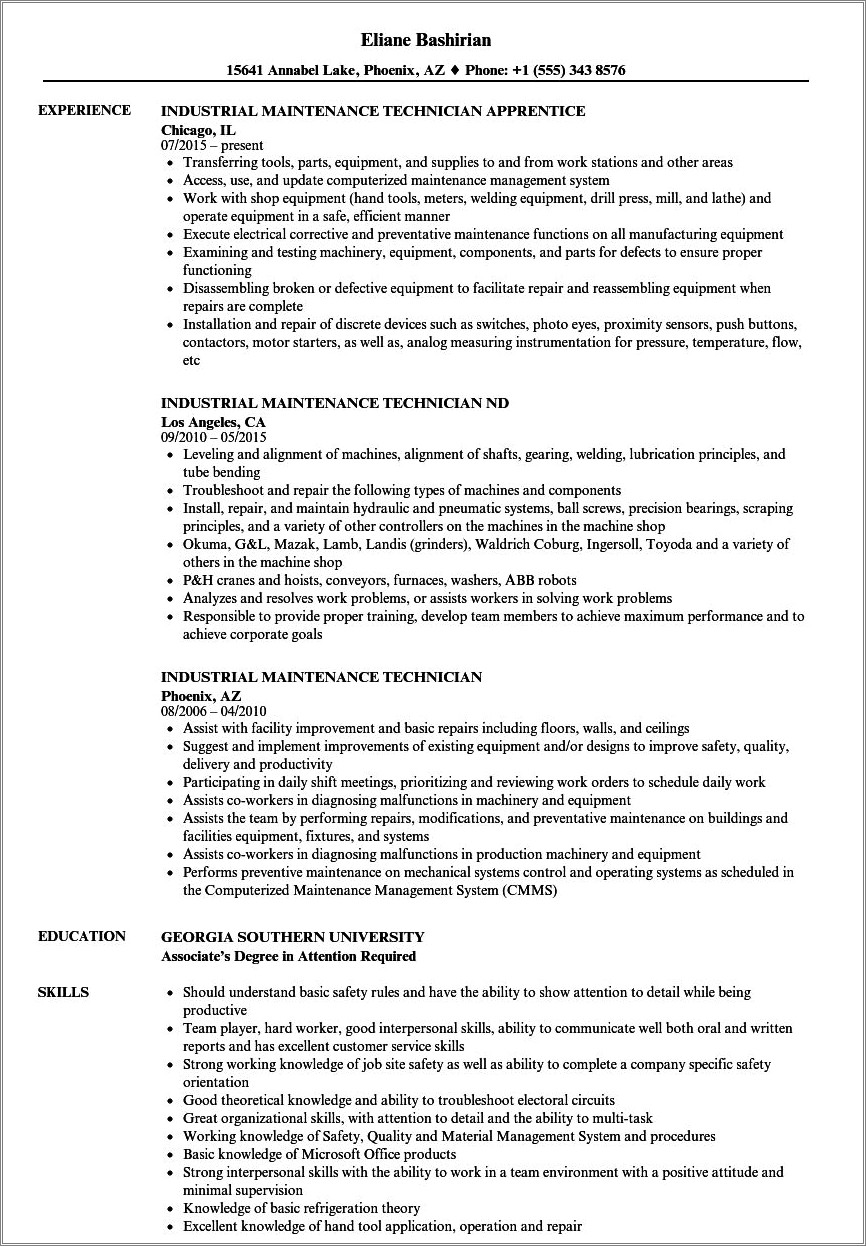 industrial-maintenance-job-resume-explanation-resume-example-gallery