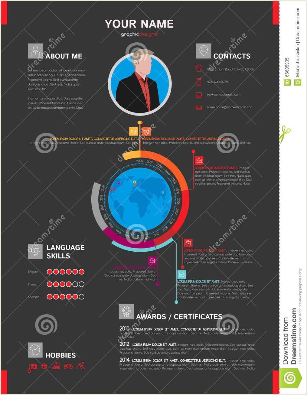 infographic resume template powerpoint free download