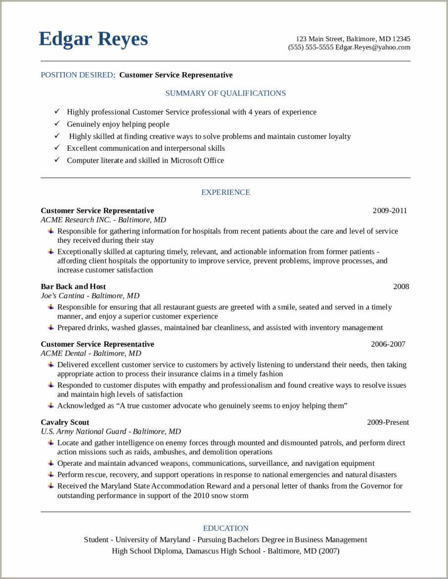 insurance-customer-service-resume-example-resume-example-gallery