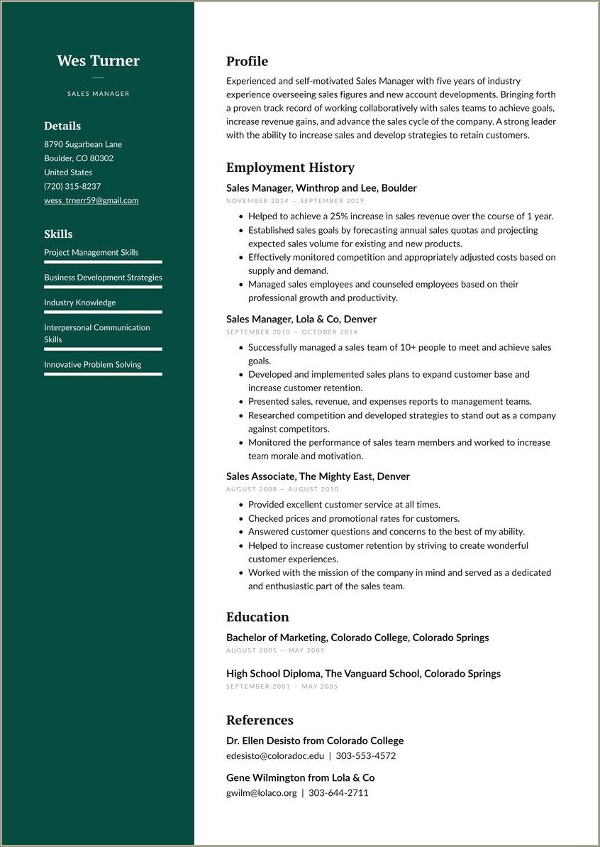 International Business Manager Resume Sample - Resume Example Gallery