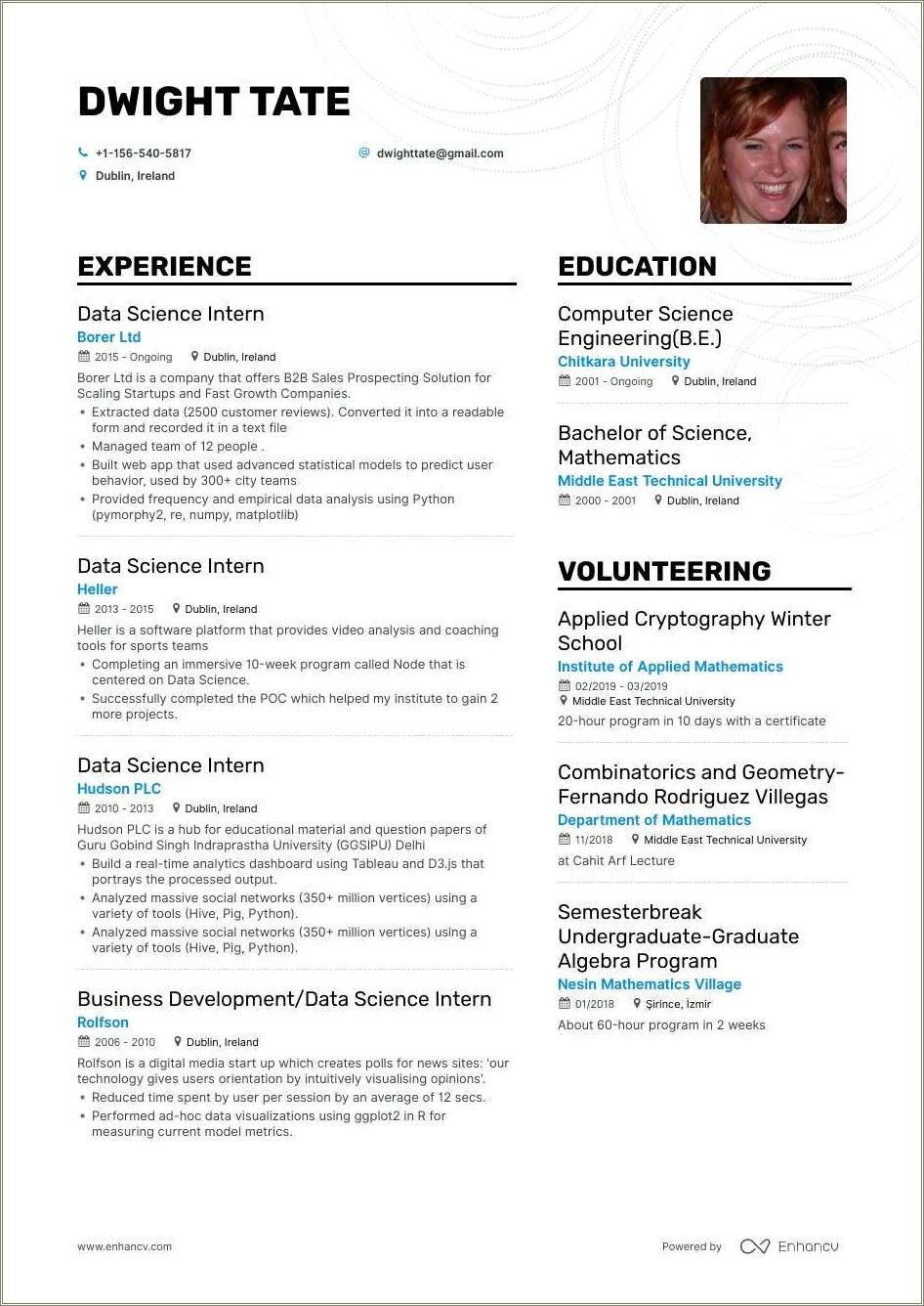 Resume Sample For College Students