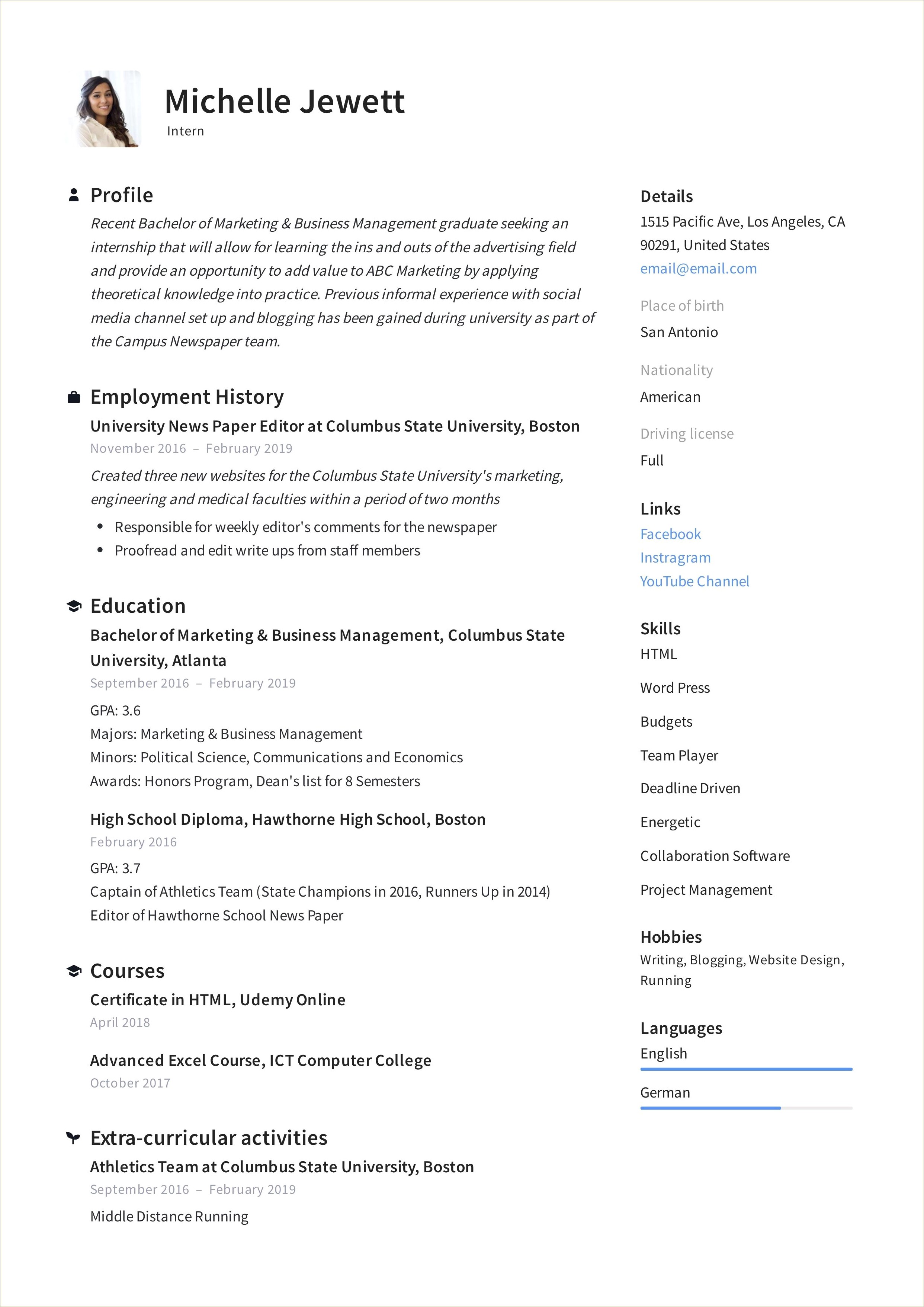 internship-resume-sample-high-school-resume-example-gallery