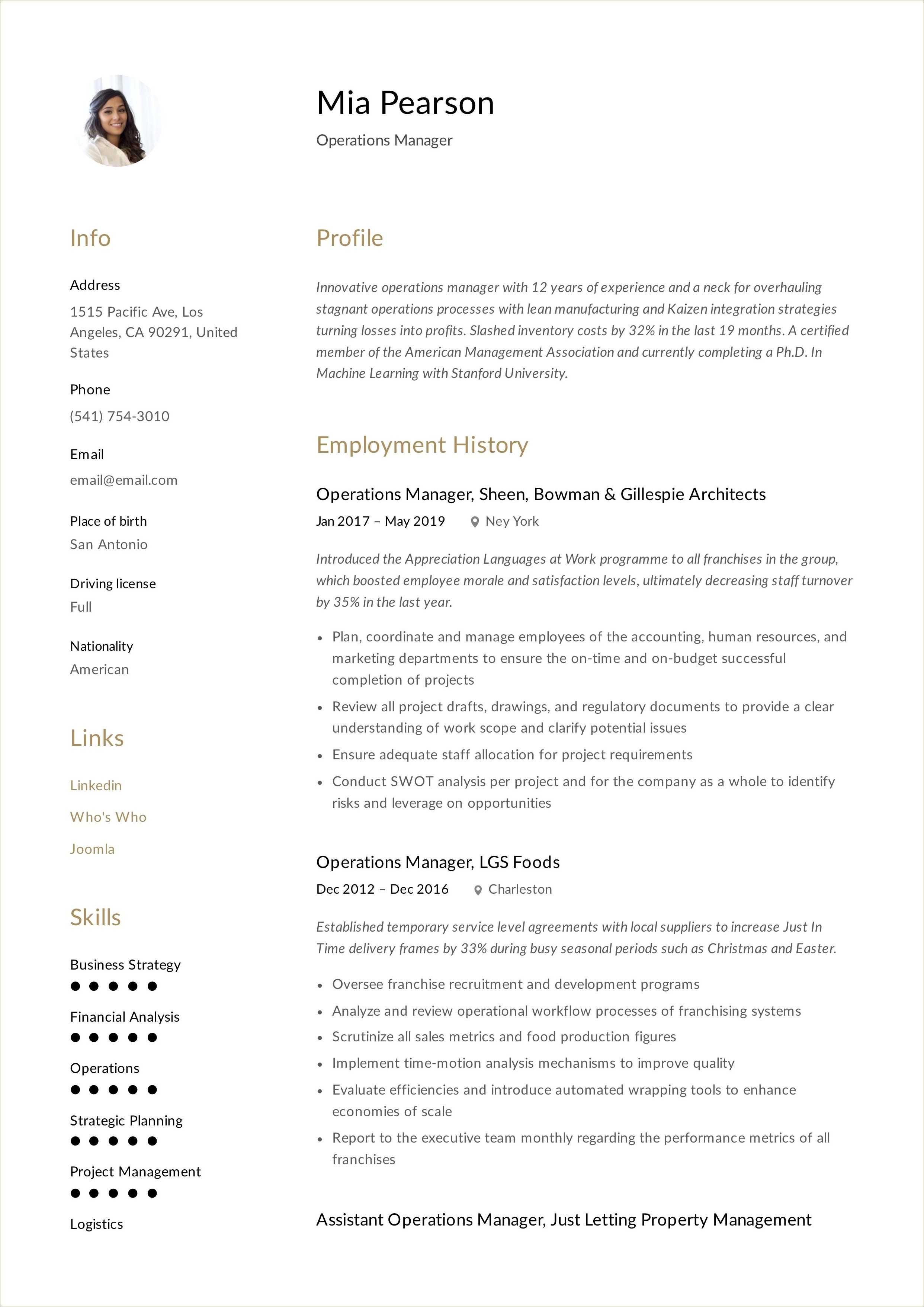 Investment Banking Operations Resume Sample - Resume Example Gallery