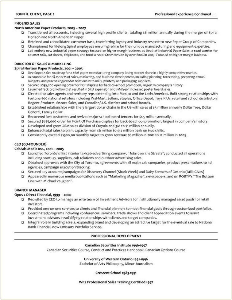 Non Executive Director Resume Examples Resume Example Gallery