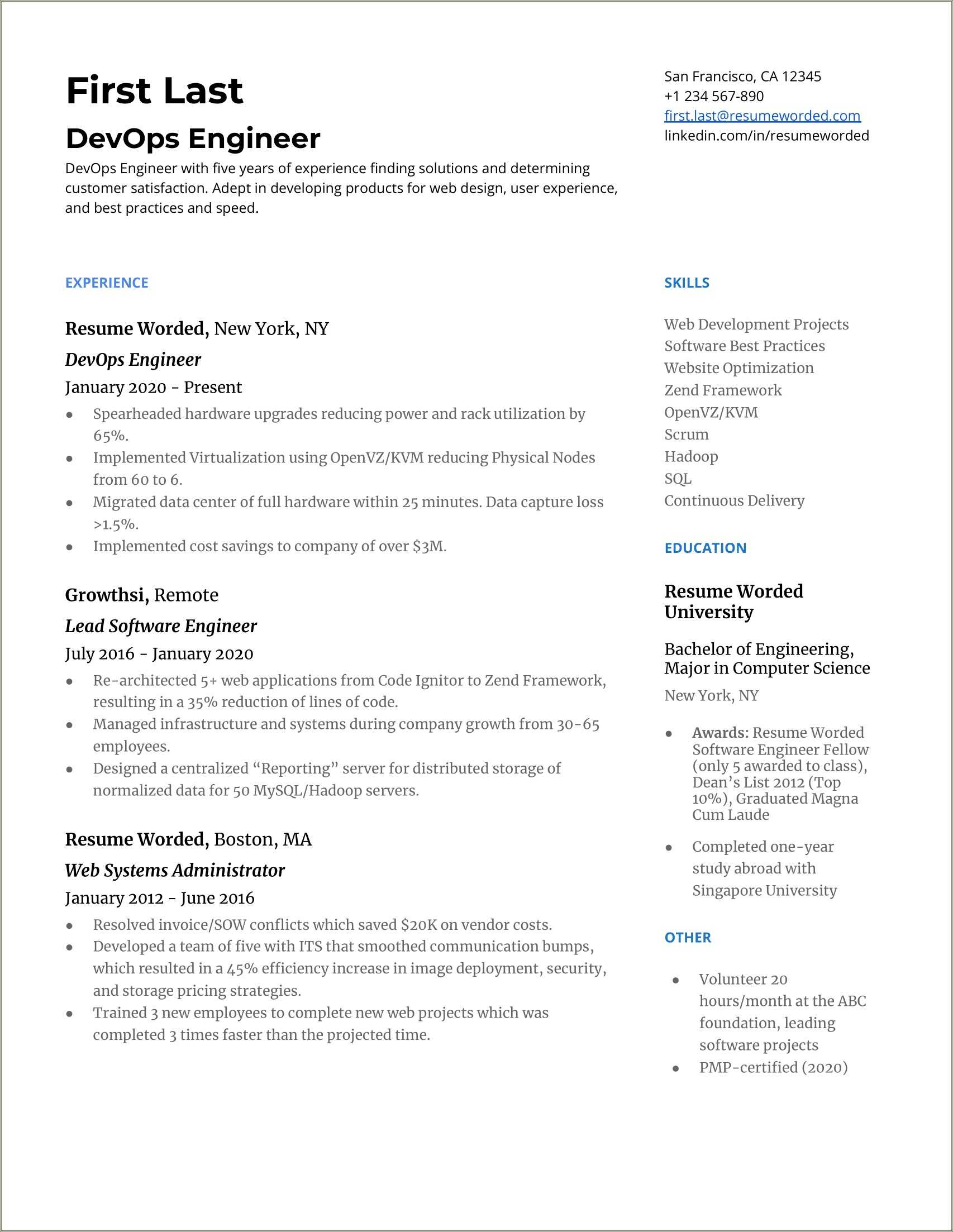 Java Technical Lead 10 Years Experience Sample Resume - Resume Example 