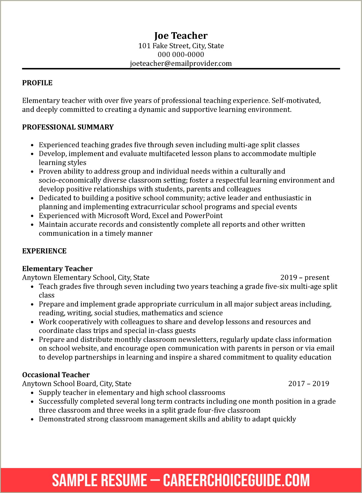 Job Description Combination Resume Examples - Resume Example Gallery