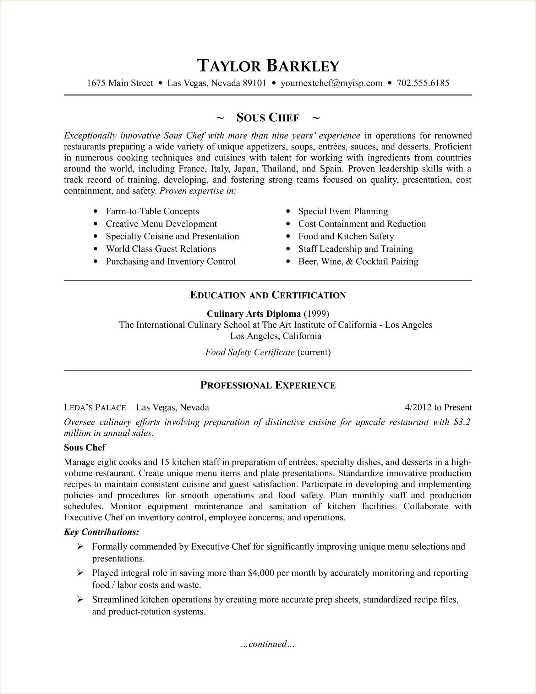 key-skills-for-chef-in-resume-resume-example-gallery