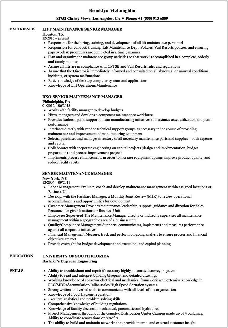 maintenance-manager-resume-without-experience-resume-example-gallery