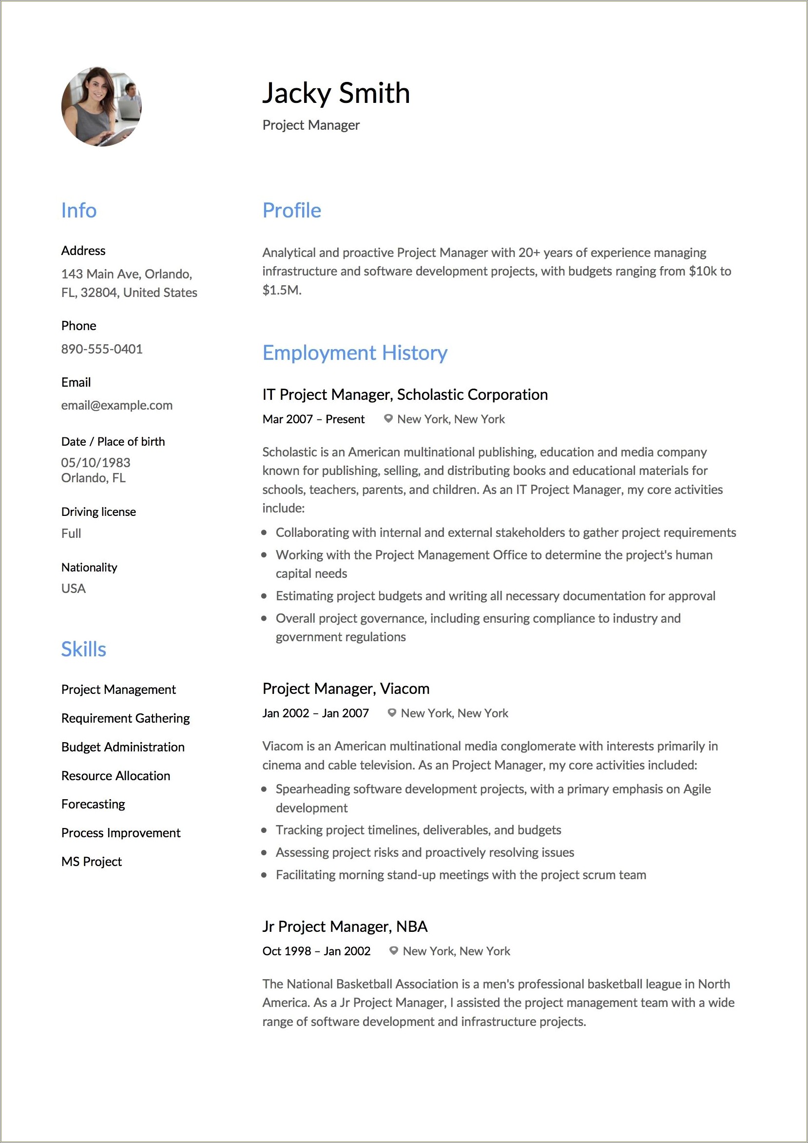 manufacturing-project-manager-resume-pdf-resume-example-gallery