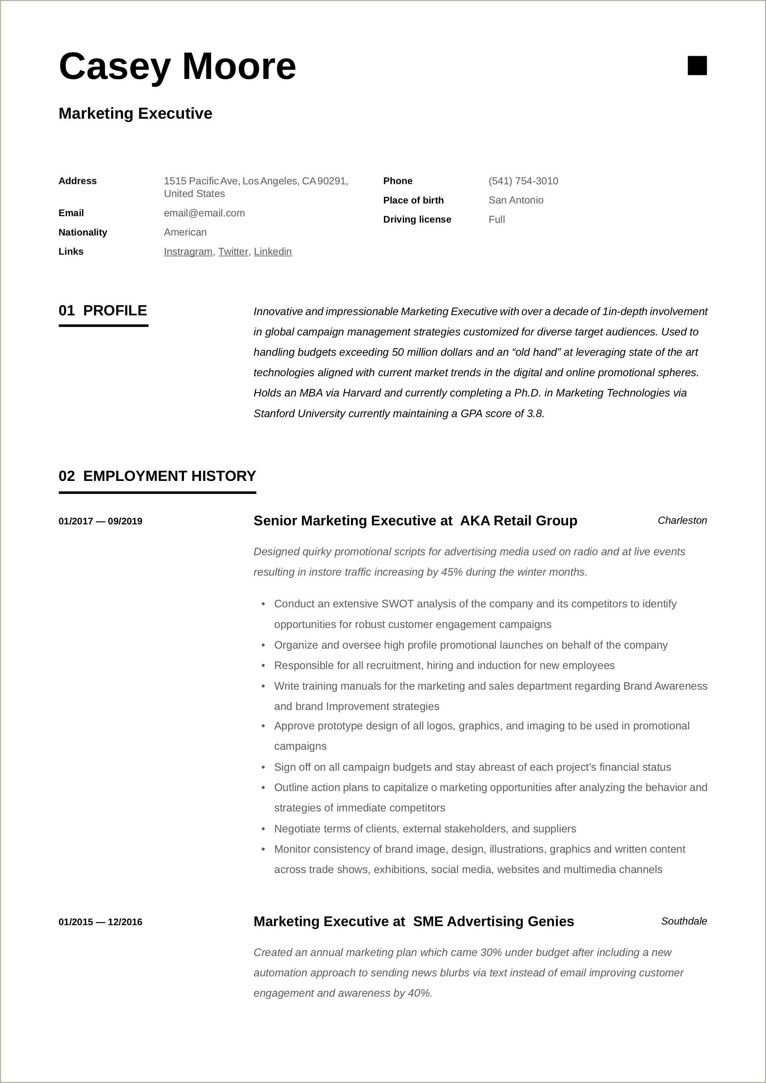 marketing-executive-resume-free-download-resume-example-gallery