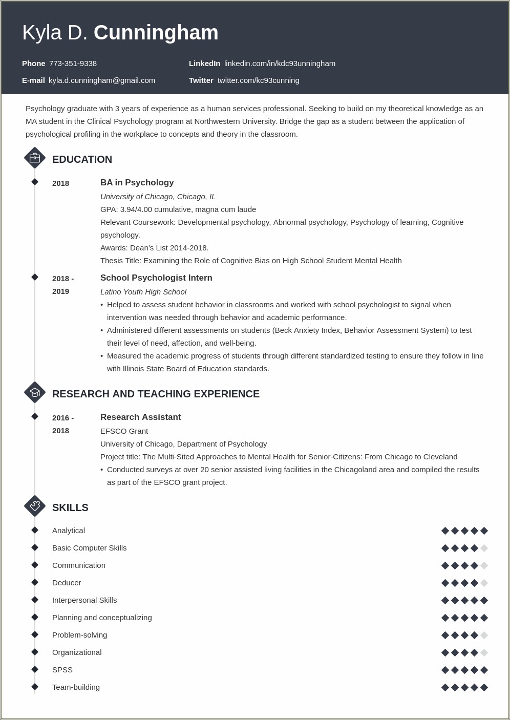 Master's Student Resume Samples - Resume Example Gallery