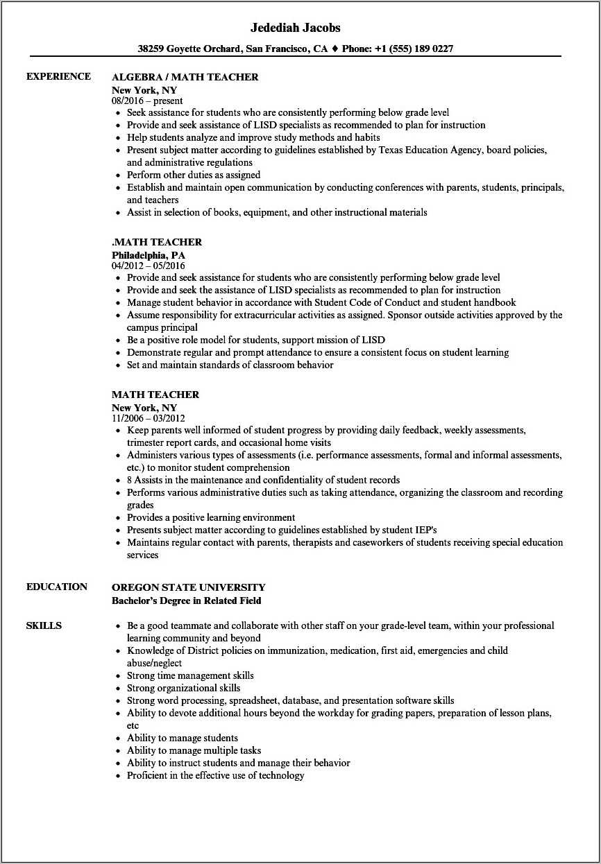 Sample Objectives For Rn Resume