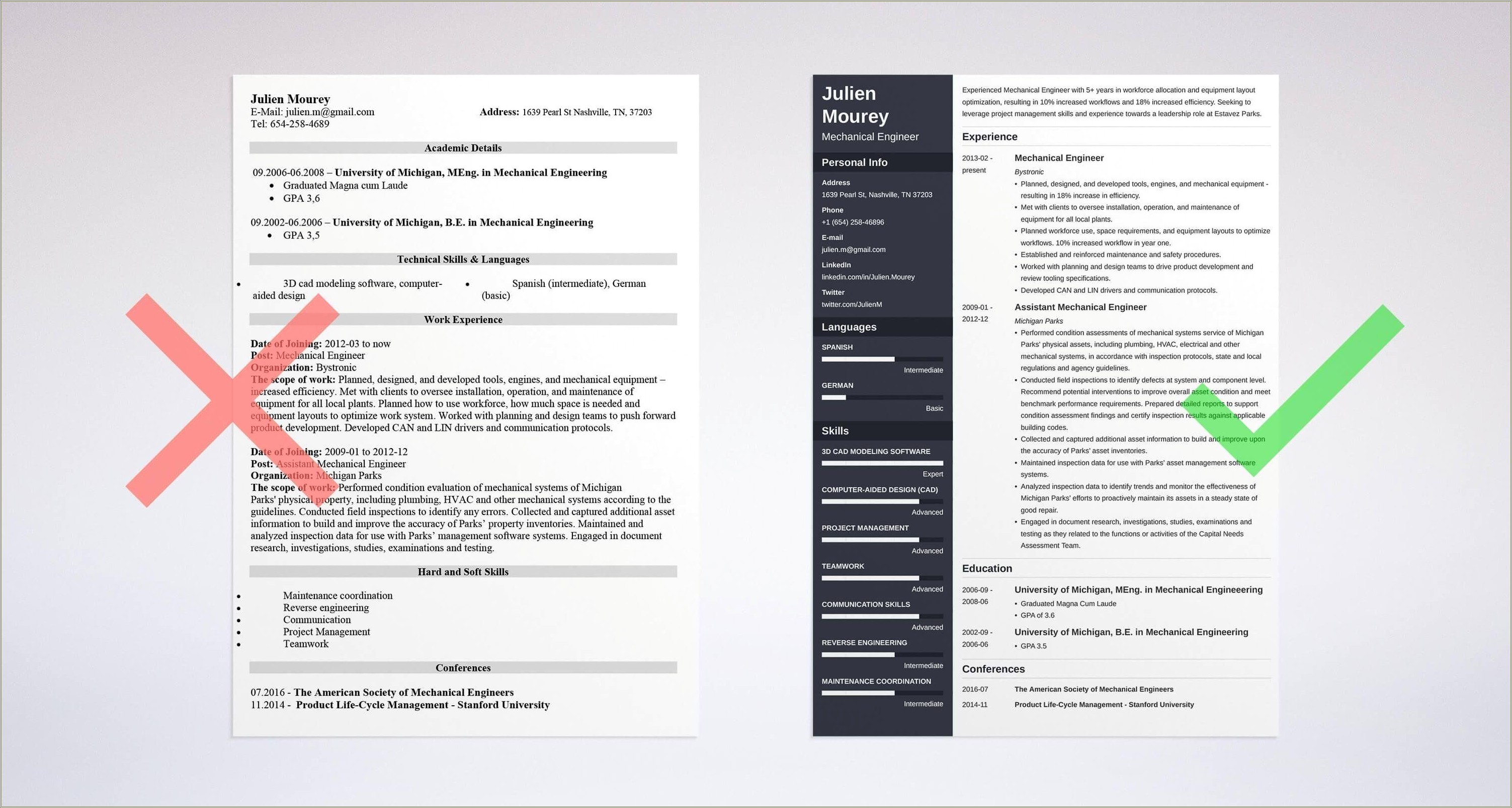 Mechanical Cad Engineer Resume Sample - Resume Example Gallery