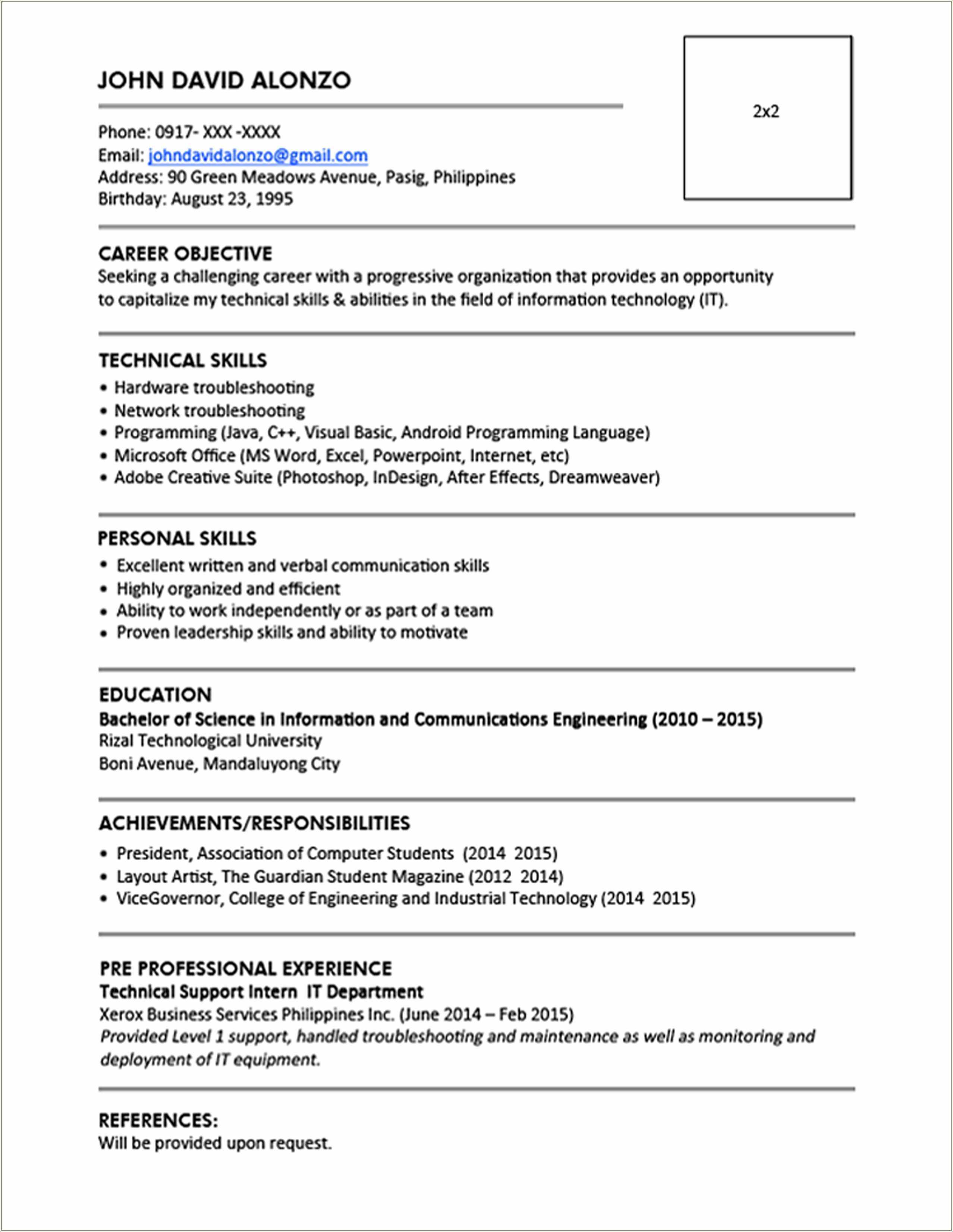 Mechanical Engineering Recent Graduate Resume Sample - Resume Example 