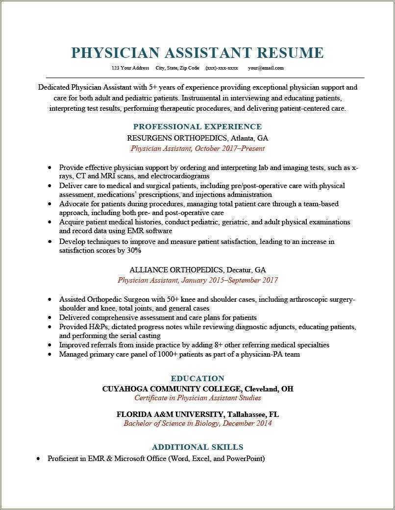 Sample International Medical Graduate Resume - Resume Example Gallery