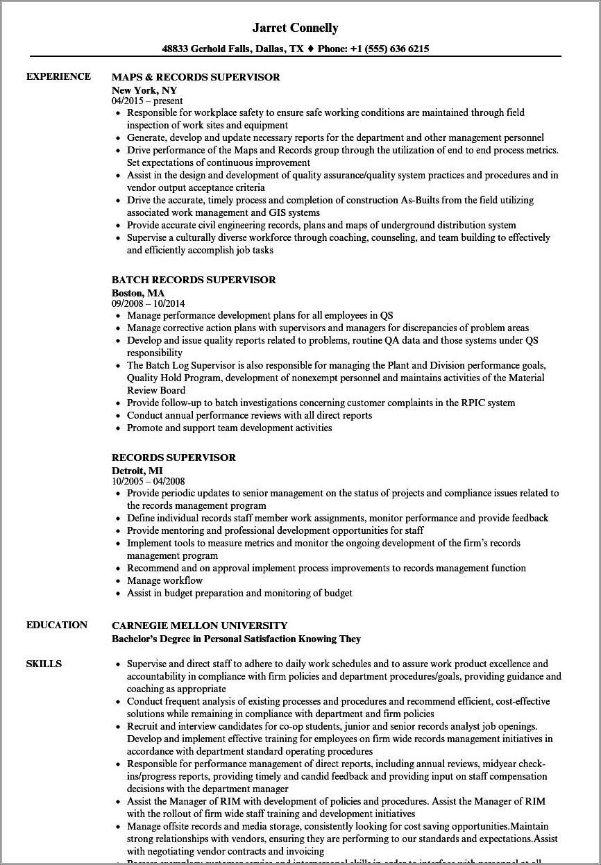 medical-records-director-sample-resume-resume-example-gallery