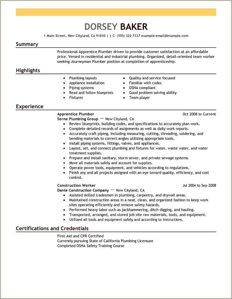 Free Former Military Resume Templates - Resume Example Gallery