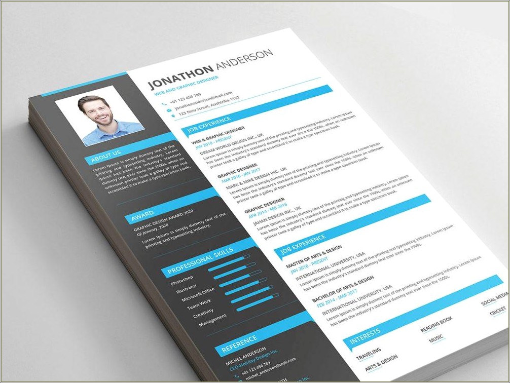 Modern Professional Resume Template Free Download - Resume Example Gallery