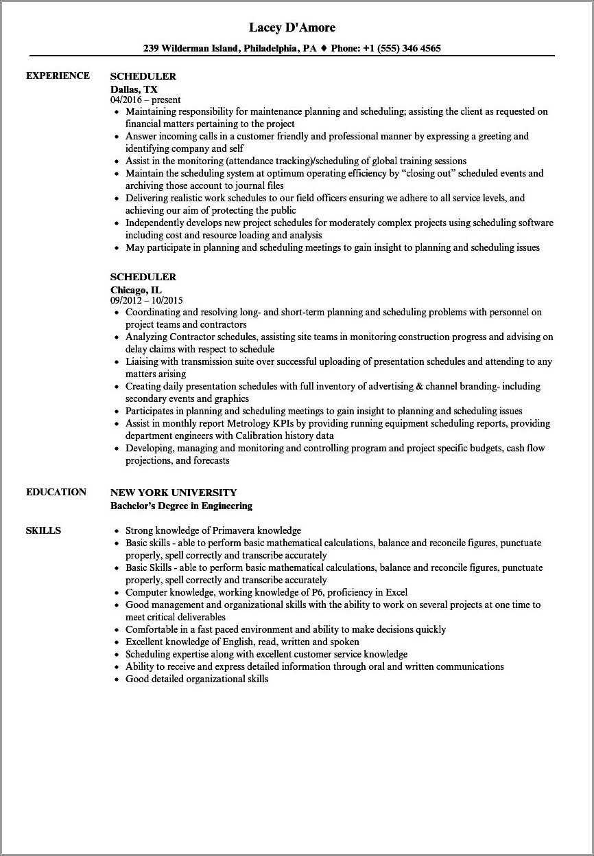 Top 8 Natural Gas Scheduler Resume Samples - vrogue.co