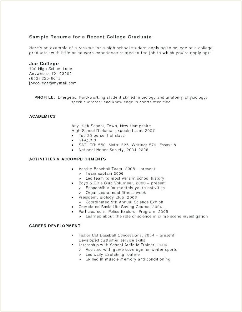 high-school-graduate-resume-with-work-experience-resume-example-gallery