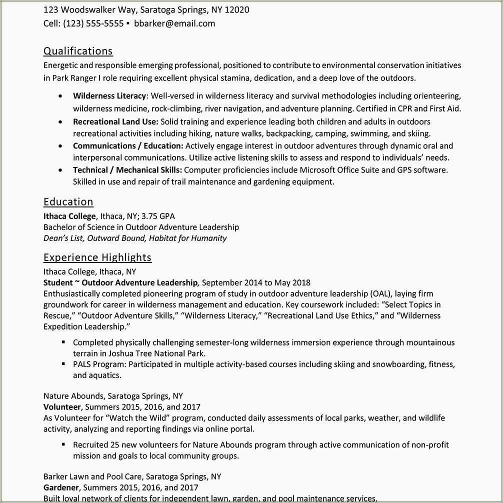 Nonprofit Resume Entry Level Examples - Resume Example Gallery