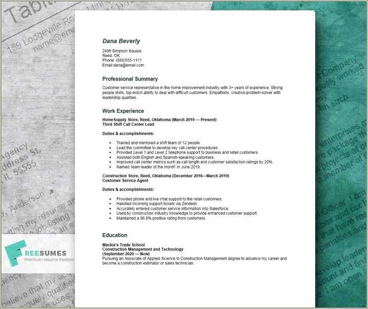 sample-call-center-resume-objective-resume-example-gallery