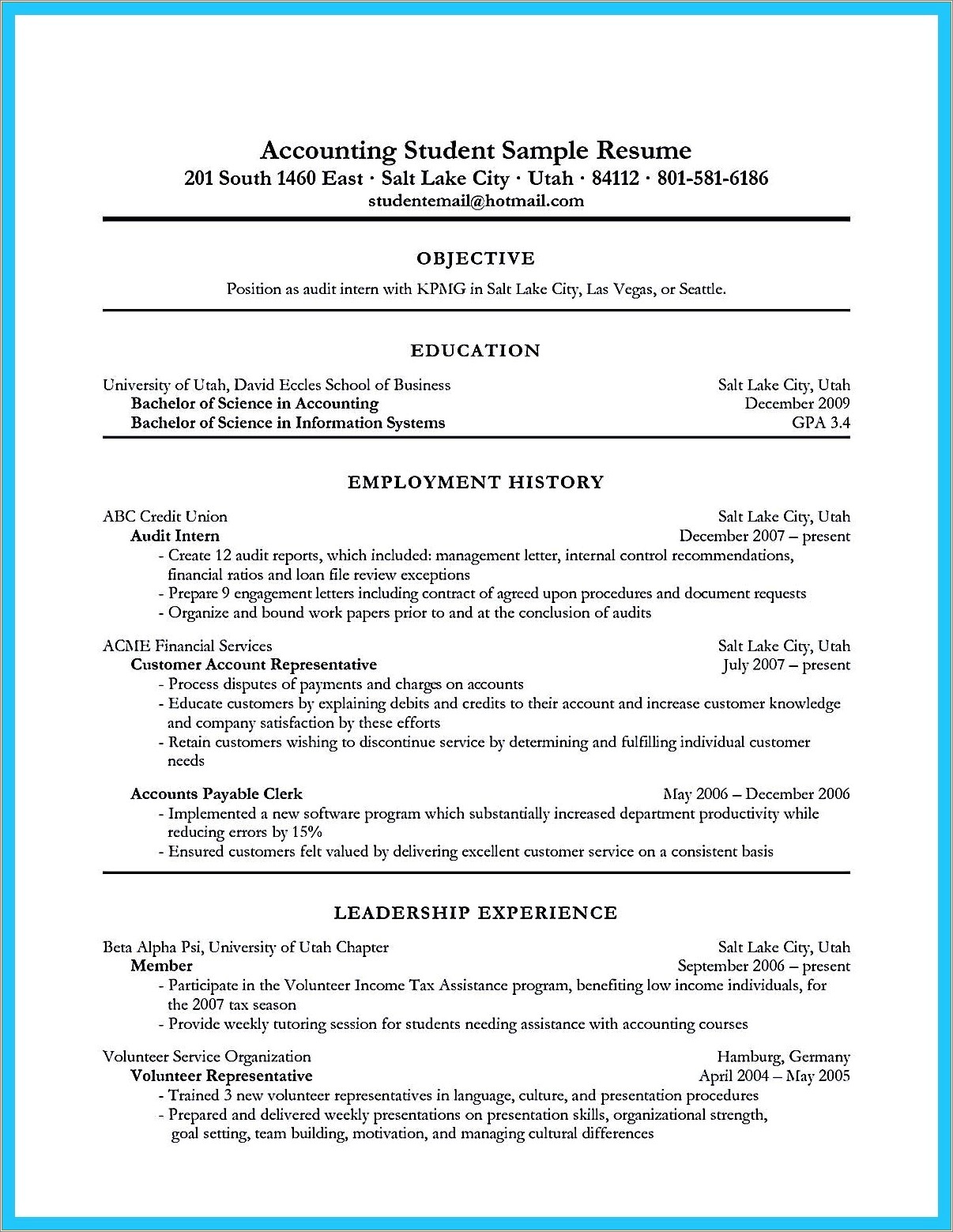 Objective Resume For Financial Rep Resume Example Gallery