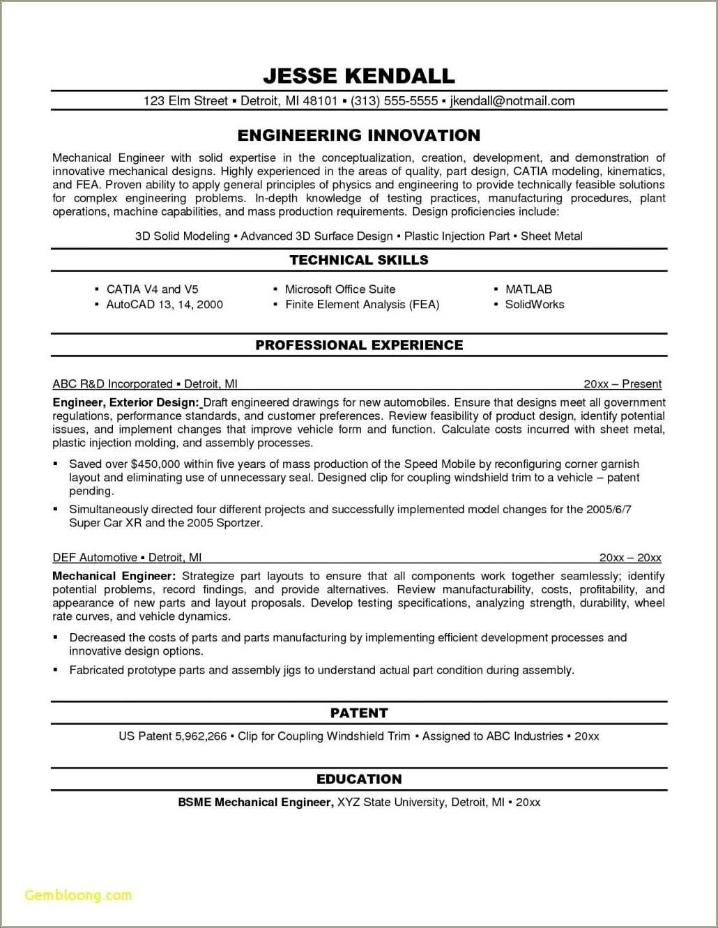 Objectives Of Industrial Engineering Resume - Resume Example Gallery