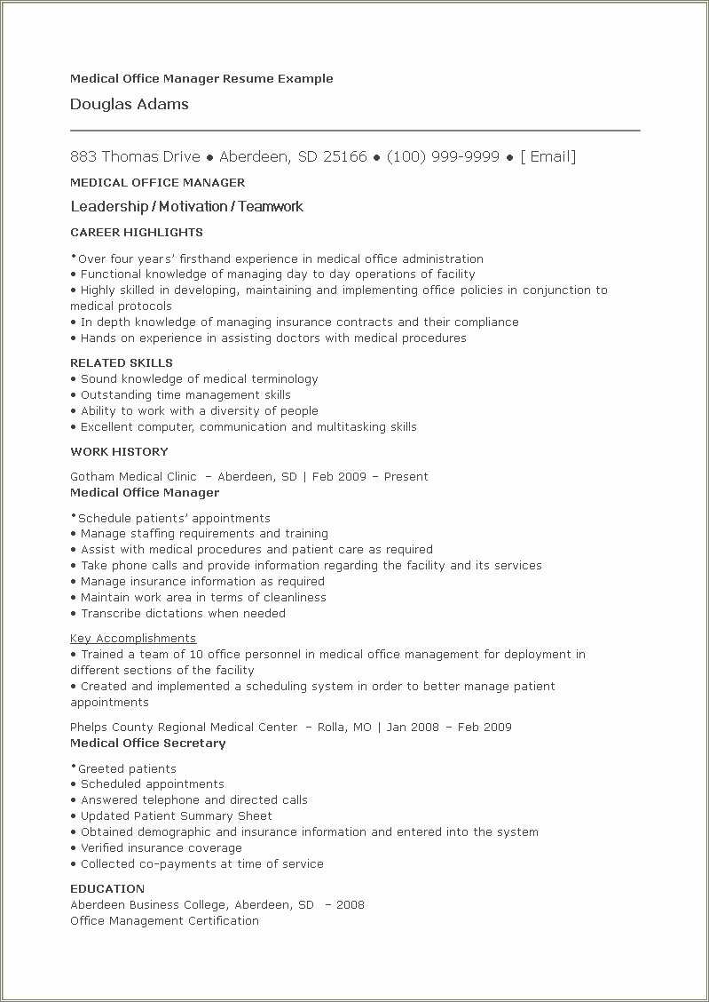 office-manager-summary-resume-sample-resume-example-gallery