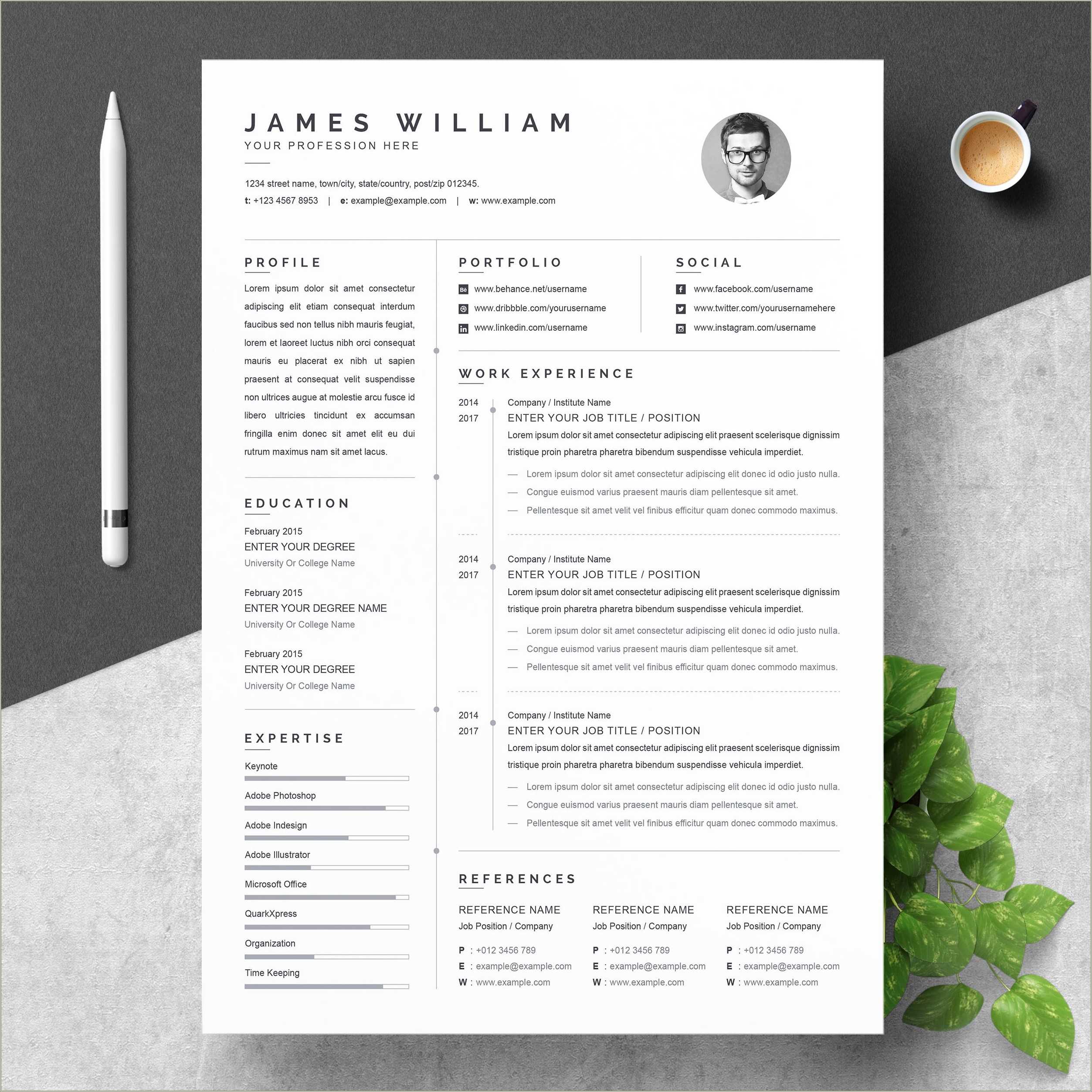 One Page Resume Format In Word - Resume Example Gallery