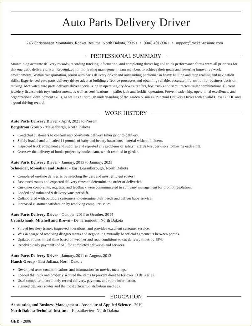 parts-delivery-driver-resume-sample-resume-example-gallery