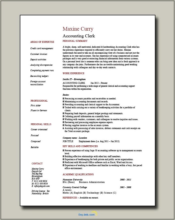 payroll-clerk-resume-sample-monster-resume-example-gallery